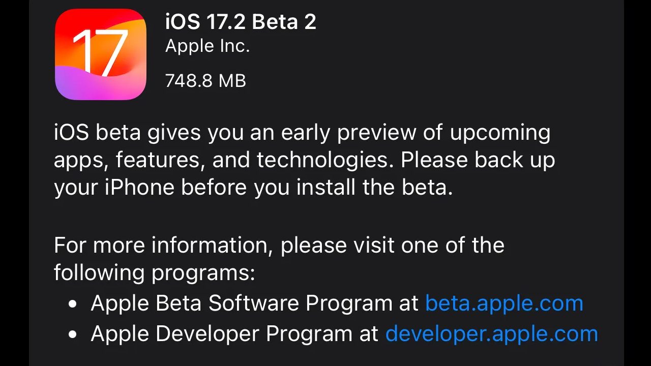 ios 17.2 beta 2 özellikleri, ios 17.2 beta, ios 17.2 beta 2 güncellemesi, ios güncellemesi