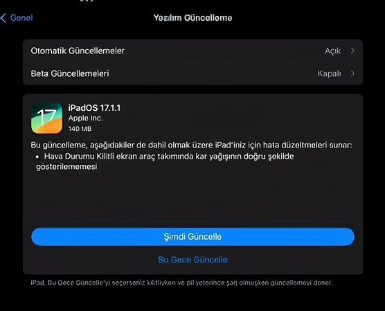 iPadOS 17.1.1 güncellemesi neler sunuyor?