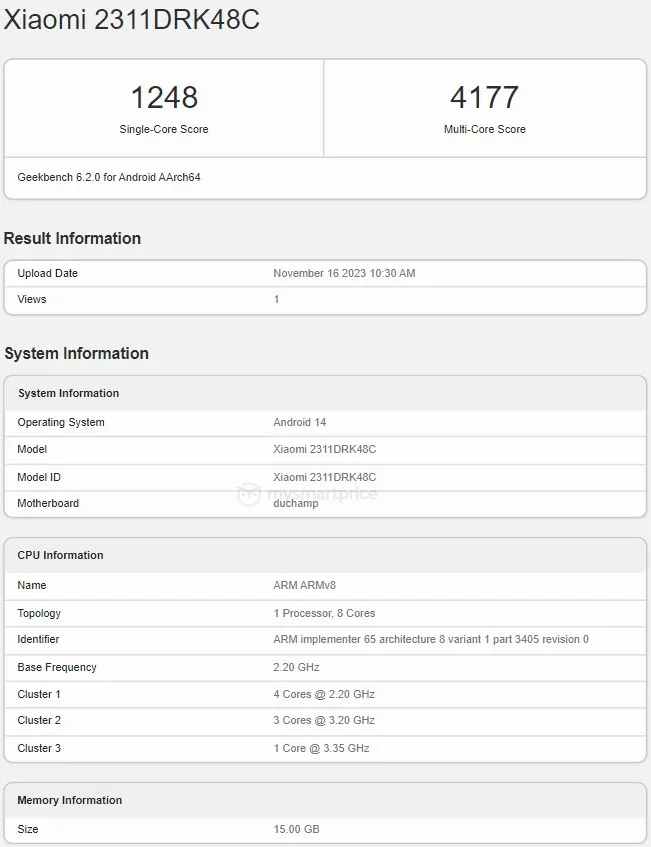 Redmi K70 Geekbench veri tabanında ortaya çıktı