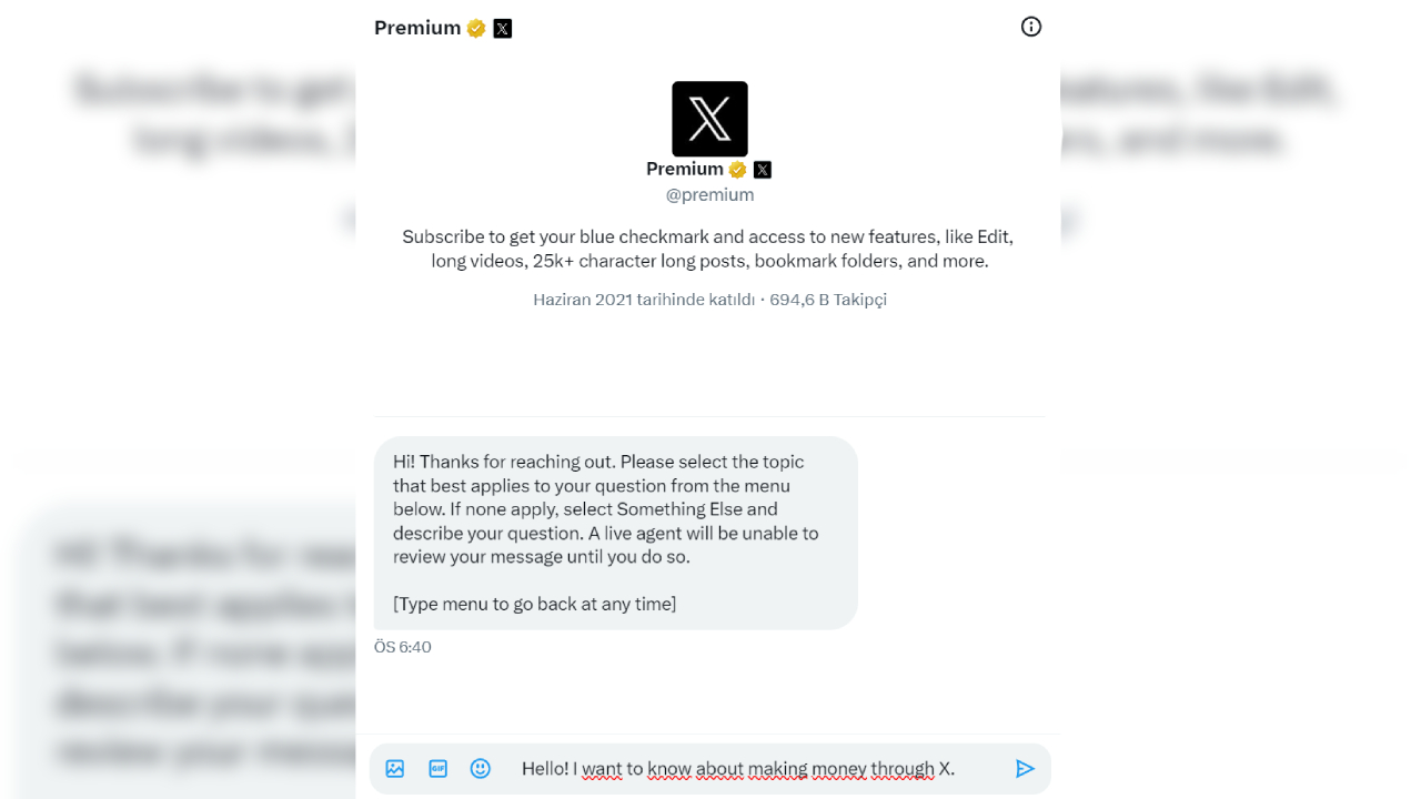 X Premium kullanıcıları artık daha hızlı destek alabiliyor!
