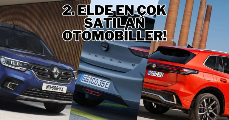 Piyasanın çöküşüne rağmen 2. elde en çok satılan otomobiller!