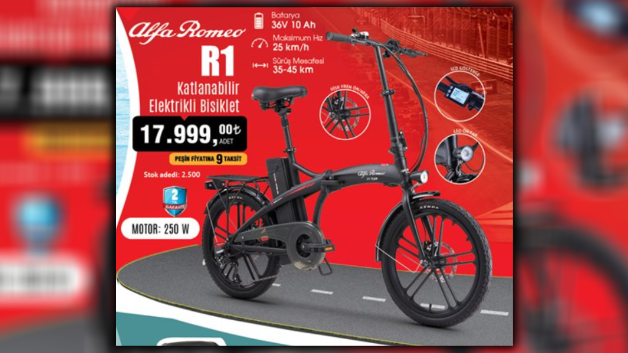 BİM, katlanabilir elektrikli bisiklet satıyor!