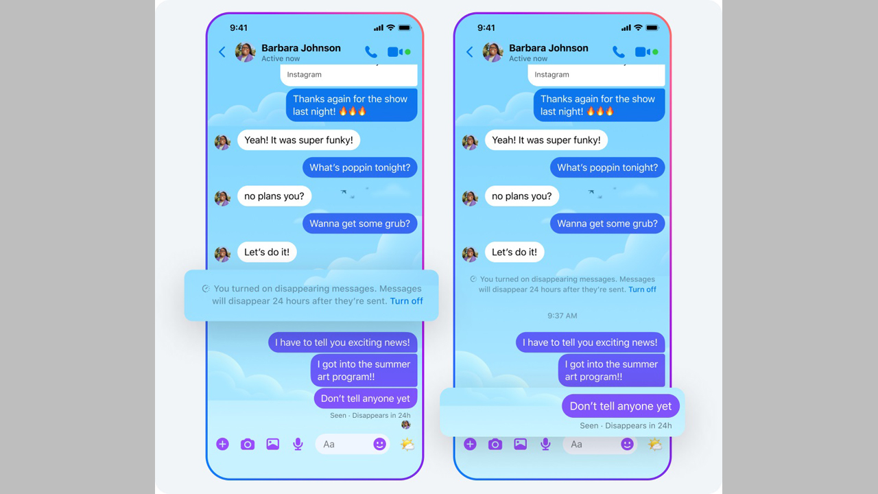 messenger disappearing message