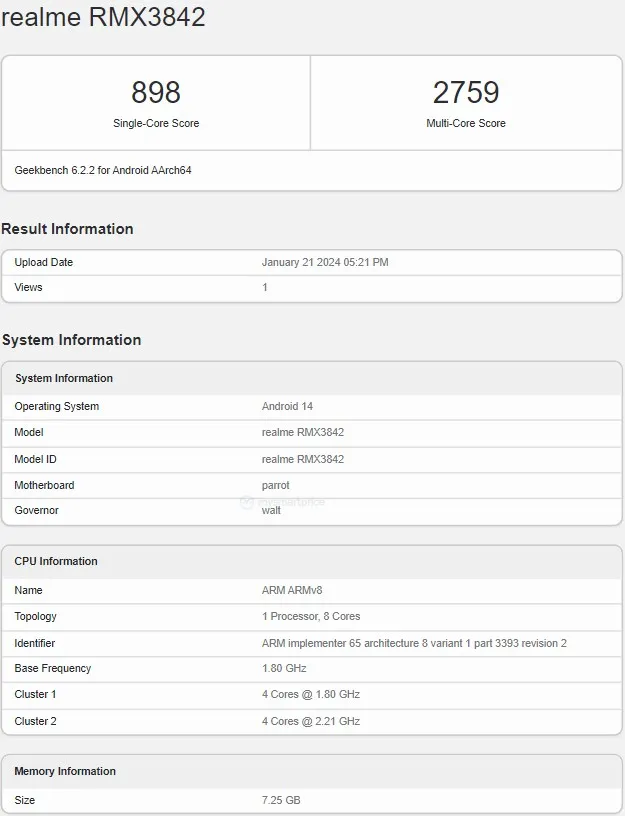 Realme 12 Pro Geekbench puanı belli oldu - Realme 12 Pro özellikleri ve tanıtım tarihi