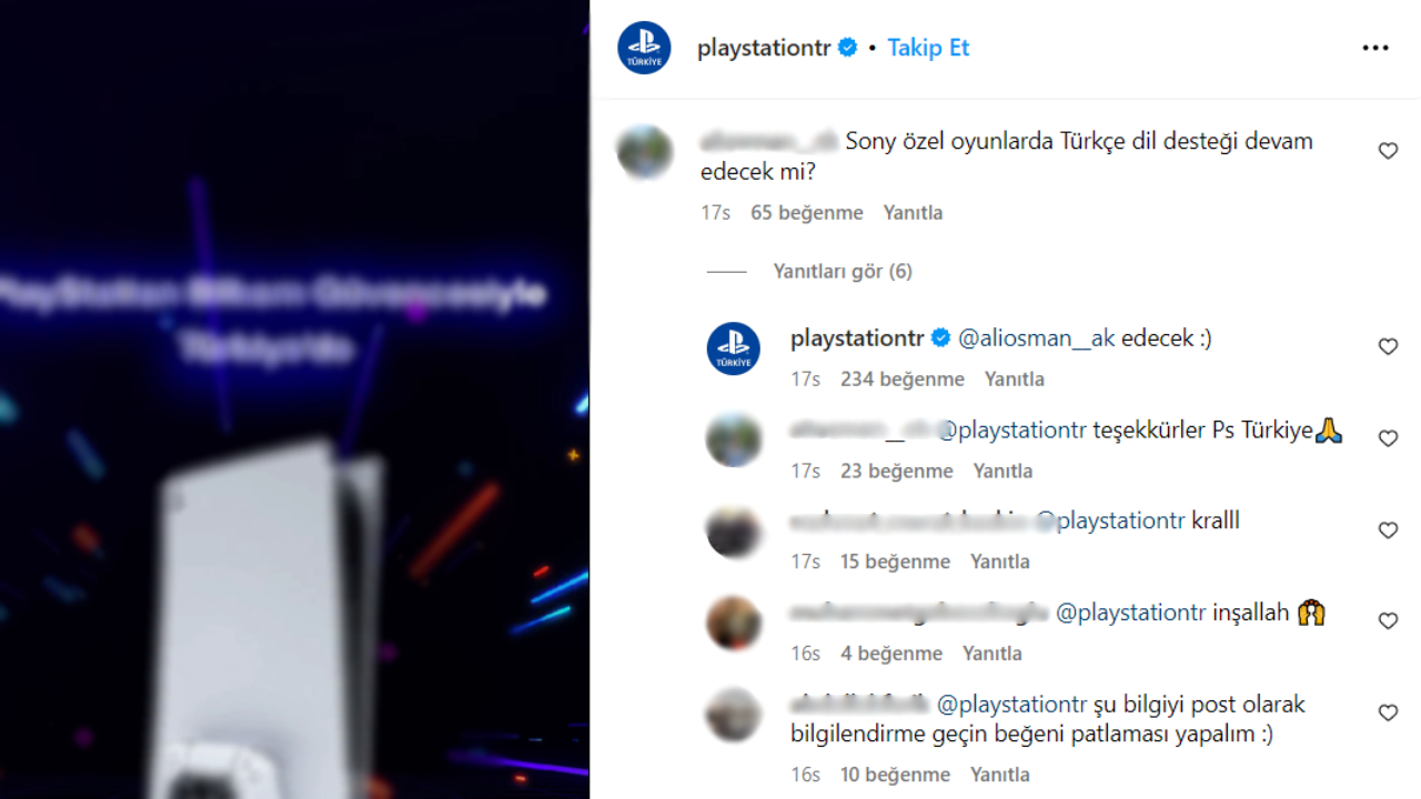 Sony oyunlarında Türkçe dil desteği sürecek mi?