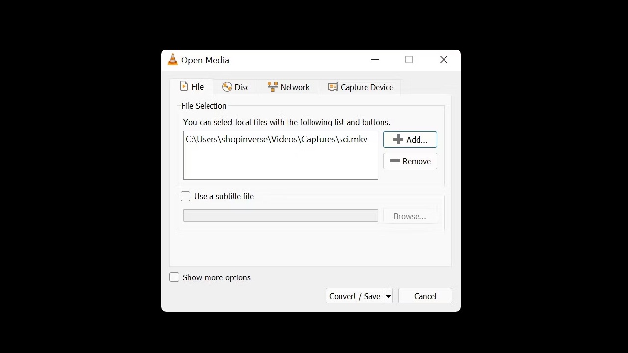 Reducing video size with VLC 1