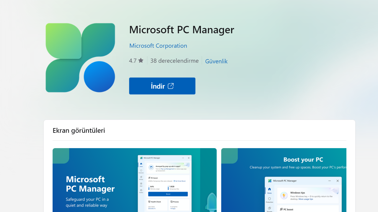 Windows performans artırma için Microsoft PC Manager programı özellikleri neler?