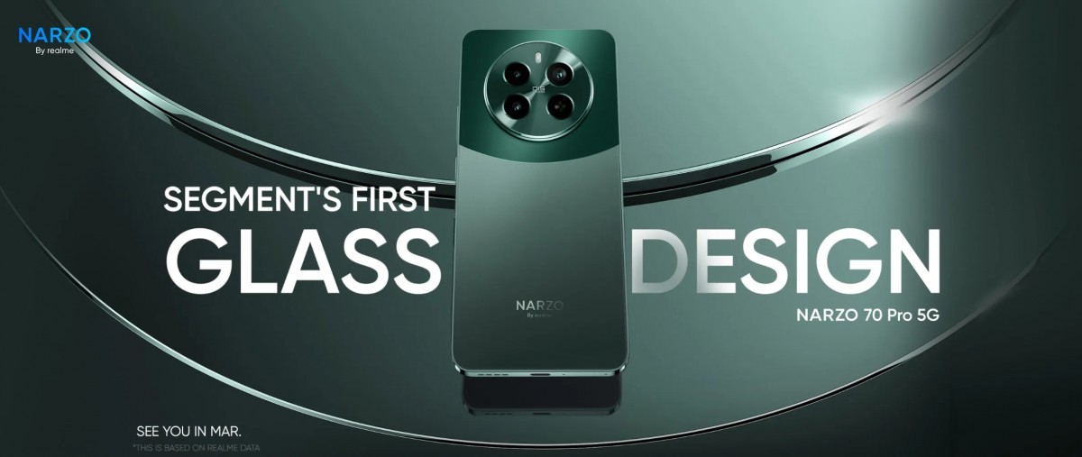 Realme Narzo 70 Pro 5G tasarımı tanıtım öncesi belli oldu