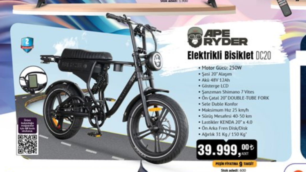 BİM Ape Ryder DC20 Elektrikli Bisiklet fiyatı ne kadar?