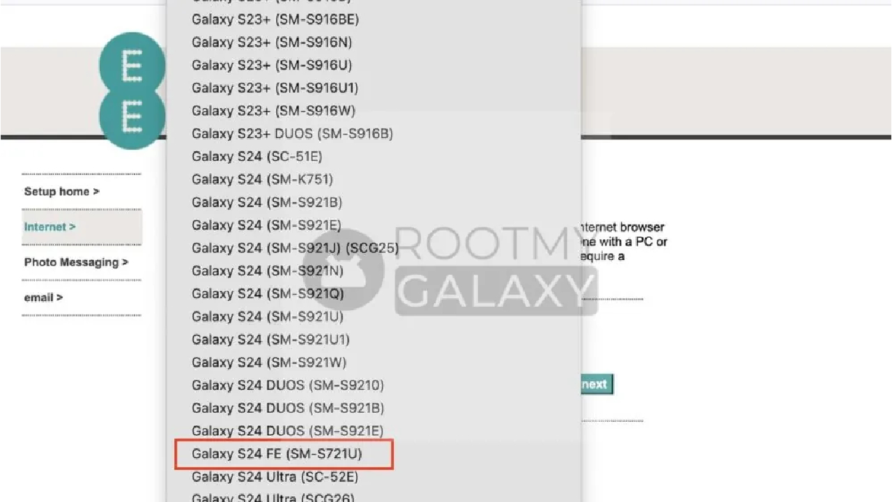Samsung Galaxy S24 FE, operatör veri tabanında!