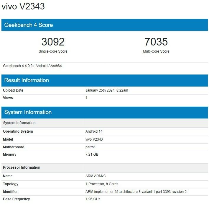 vivo Y38 5G, Geekbench veri tabanında görüntülendi