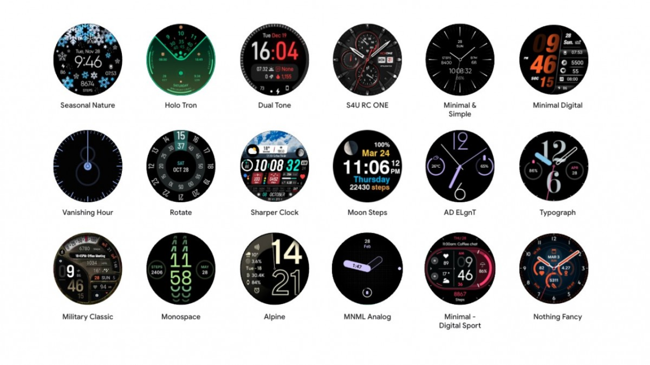 wear os 5 saat yüzü