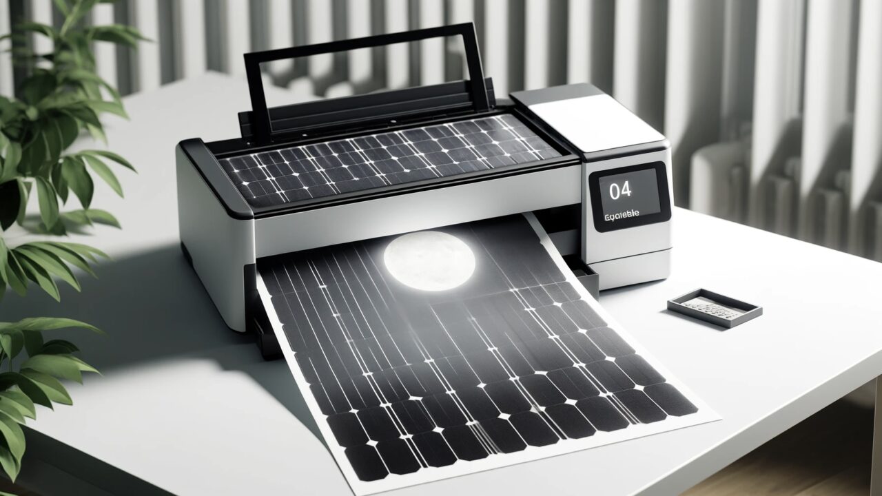 Yazıcıdan güneş paneli