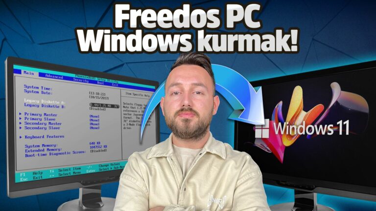 FreeDos bilgisayara Windows 11 nasıl kurulur?