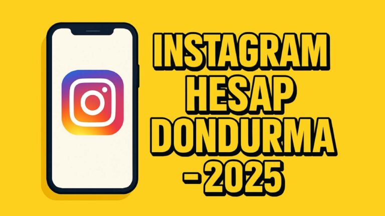 Instagram hesap dondurma nasıl yapılır?