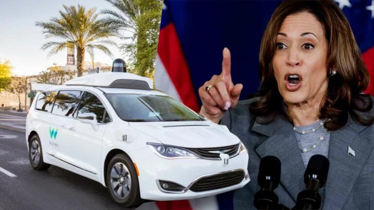 Sürücüsüz taksi, Kamala Harris’in yolunu kesti!