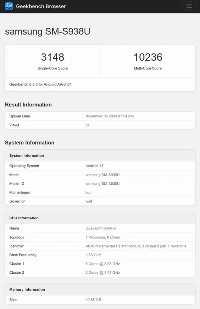 Galaxy S25 Ultra, Snapdragon 8 Elite ile performans testlerine girdi