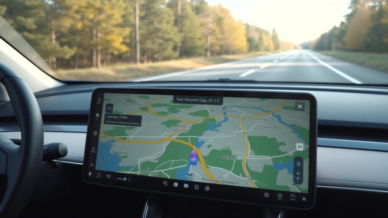 aracınız sizi izliyor mu tesla araç içi yol yolculuk elektrikli araç navigasyon map google