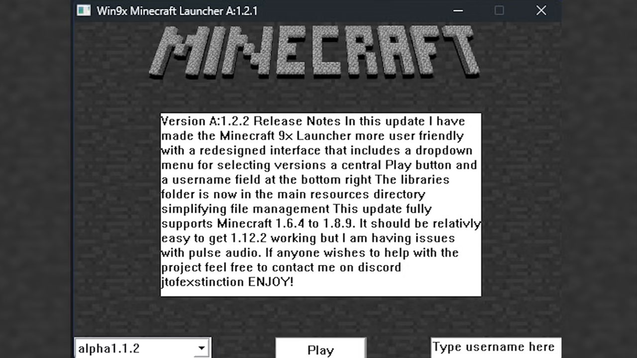 minecraf windows 98