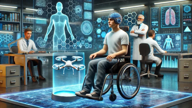 Felçli adam, düşünce gücüyle drone uçurmayı başardı!