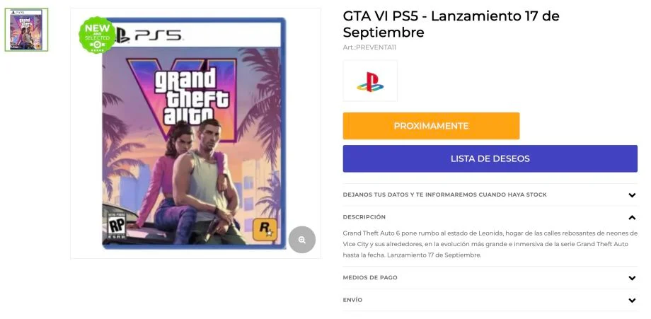 GTA 6'nın çıkış tarihi çevrim içi bir oyun mağazası tarafından paylaşıldı