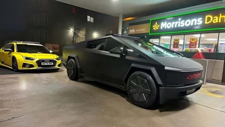İngiltere’ye gelen Tesla Cybertruck trafikten men edildi!