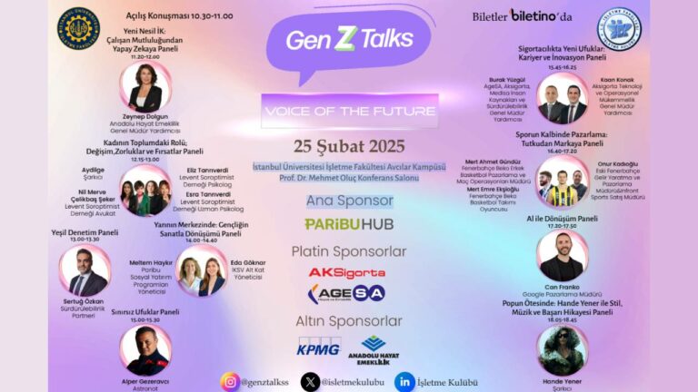 GenZ Talks Zirvesi 2025: Geleceğe yön veren fikirler İstanbul’da buluşuyor!