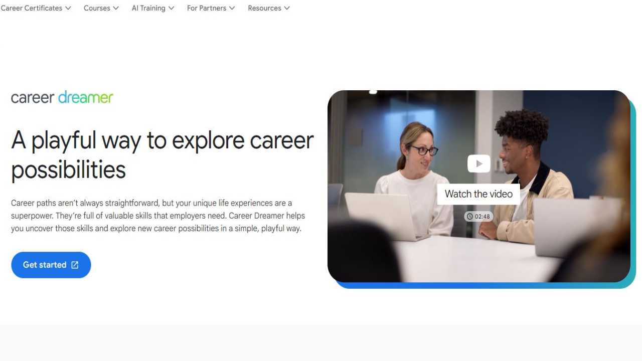 Google career dreamer, yapay zeka iş bulma, google yapay zeka iş bulma