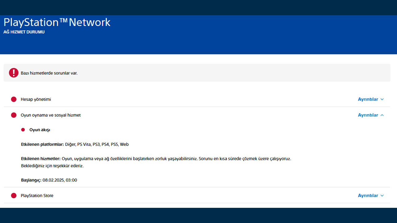 playstation network çöktü