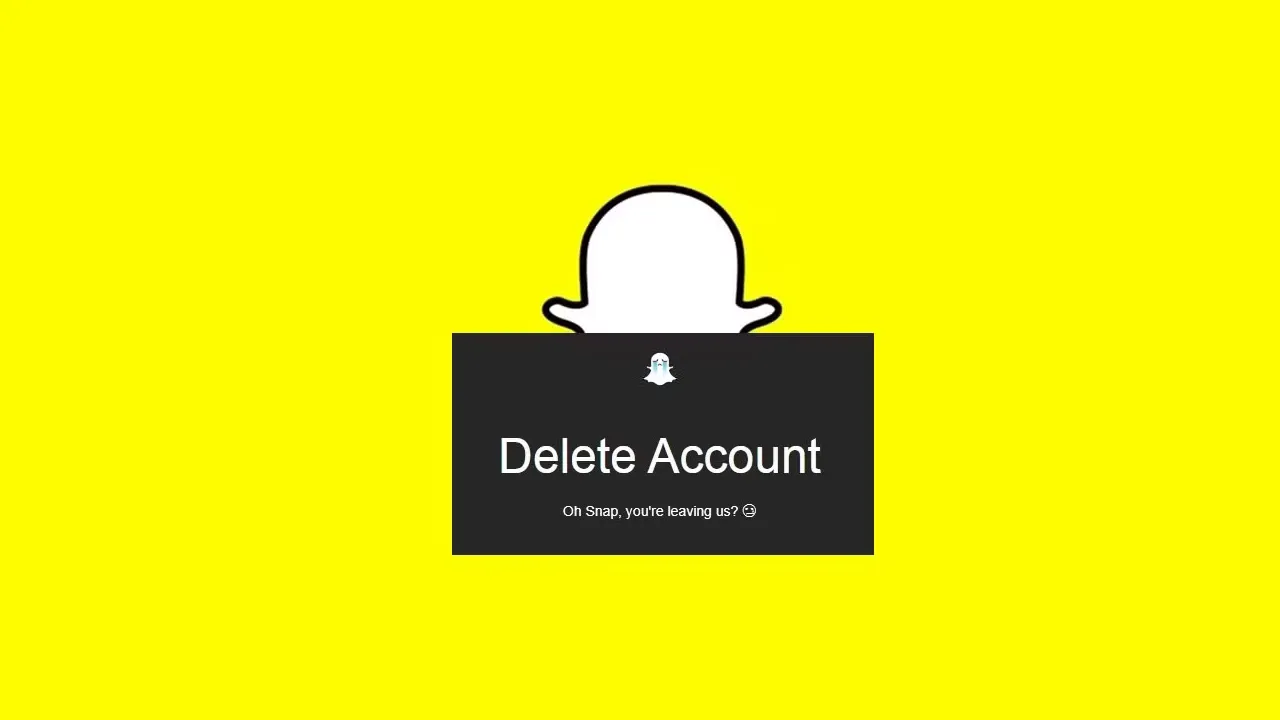 snapchat hesap silme