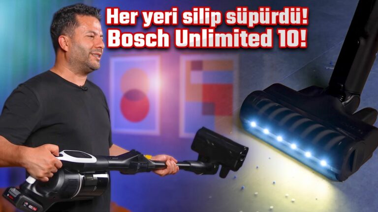 Lazerle temizlik yapan dikey süpürge! Bosch Unlimited 10!