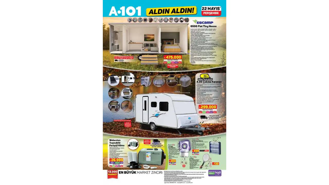 A101, ERBA 4.00 Çekme Karavan satacak