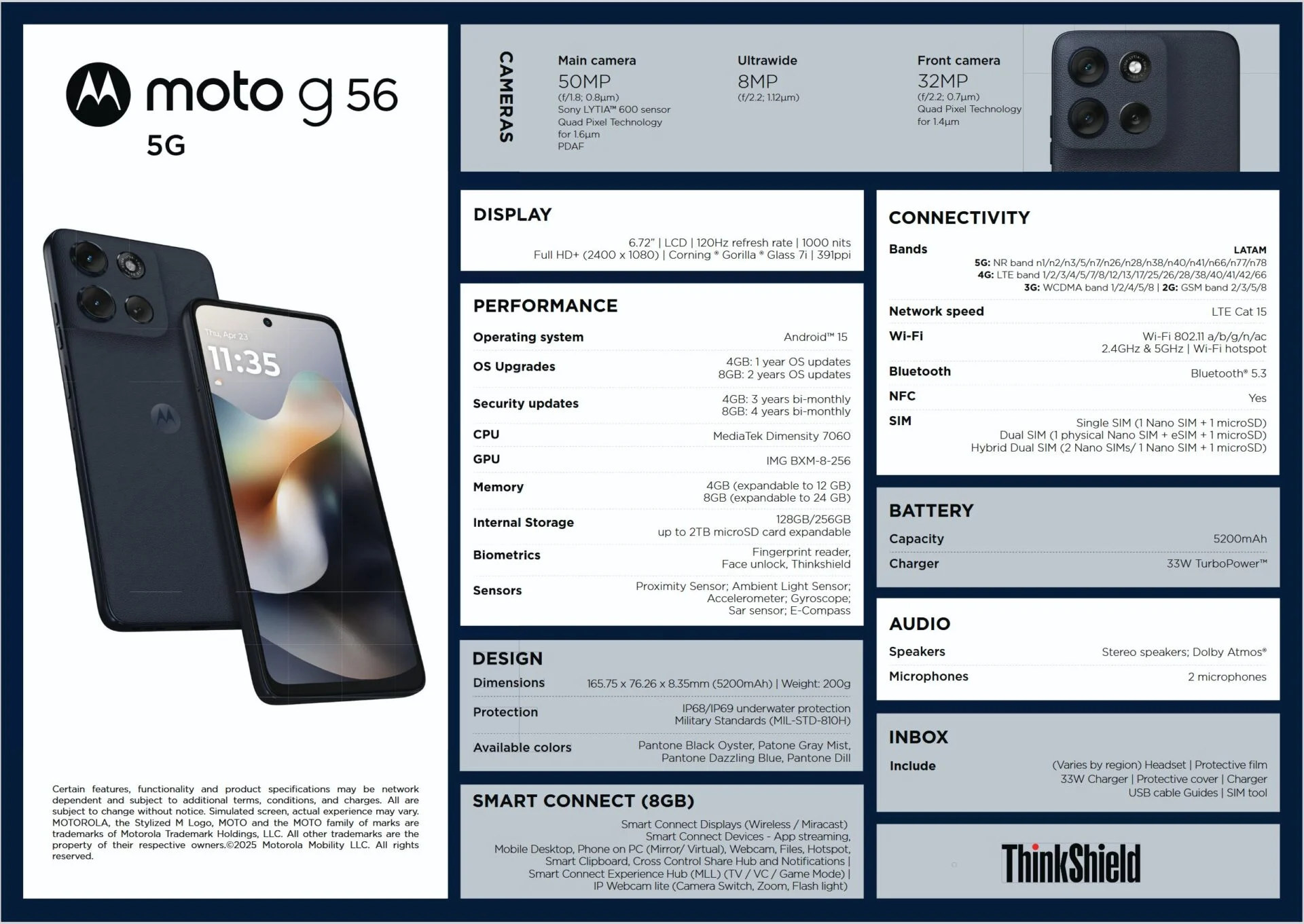 Moto G56 5G özellikleri ortaya çıktı