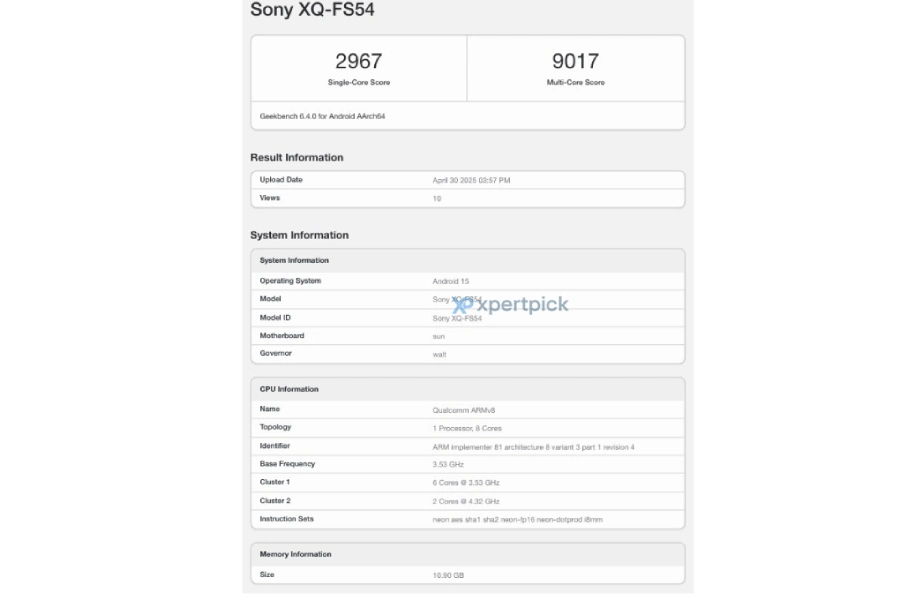 Sony Xperia 1 VII Geekbench'te görüntülendi