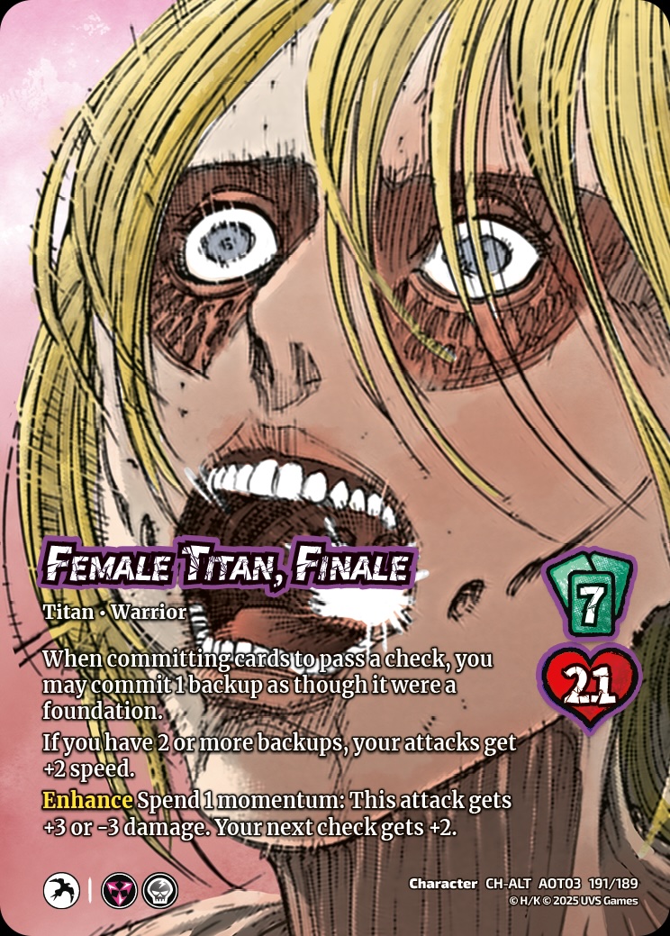 Attack on Titan Apocalypse kartları yeniden dağıtıyor 15 AOT3 001b CH ALT FemaleTitanFinale