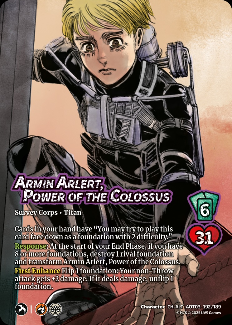 Attack on Titan Apocalypse kartları yeniden dağıtıyor 16 AOT3 002a CH ALT ArminArlertPoweroftheColossus