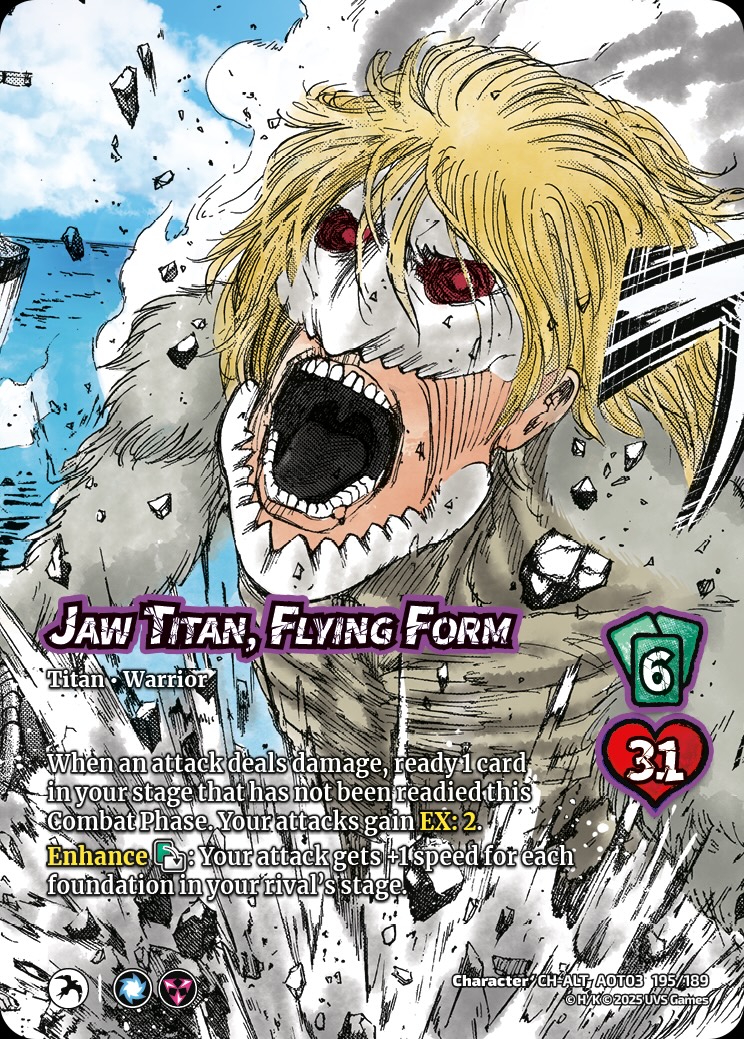 Attack on Titan Apocalypse kartları yeniden dağıtıyor 22 AOT3 005b CH ALT JawTitanFlyingForm