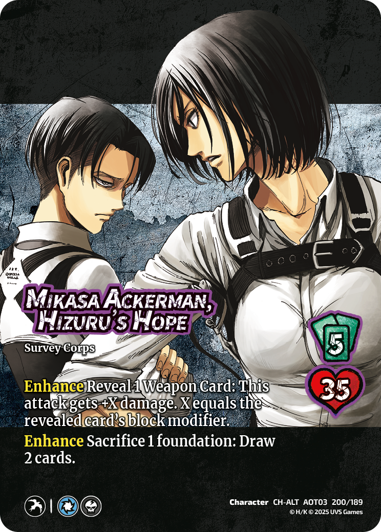 Attack on Titan Apocalypse kartları yeniden dağıtıyor 24 AOT3 010 CH ALT MikasaAckermanHizurusHope