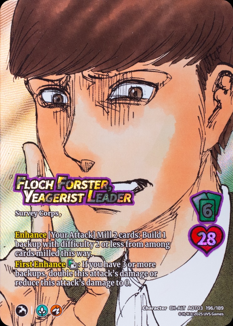 Attack on Titan Apocalypse kartları yeniden dağıtıyor 6 AoT03 CardShot 196 FlochForster YeageristLeader CH ALT