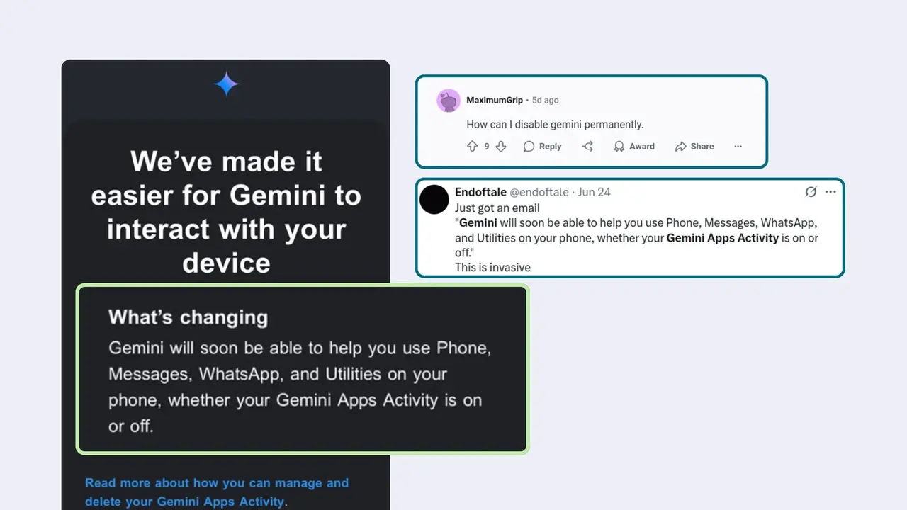 Gemini, kullanıcıların kişisel verilerine erişmeye başladı