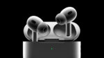 Apple H3 çipi ile donatılmış yeni nesil beyaz AirPods kulaklıklar.