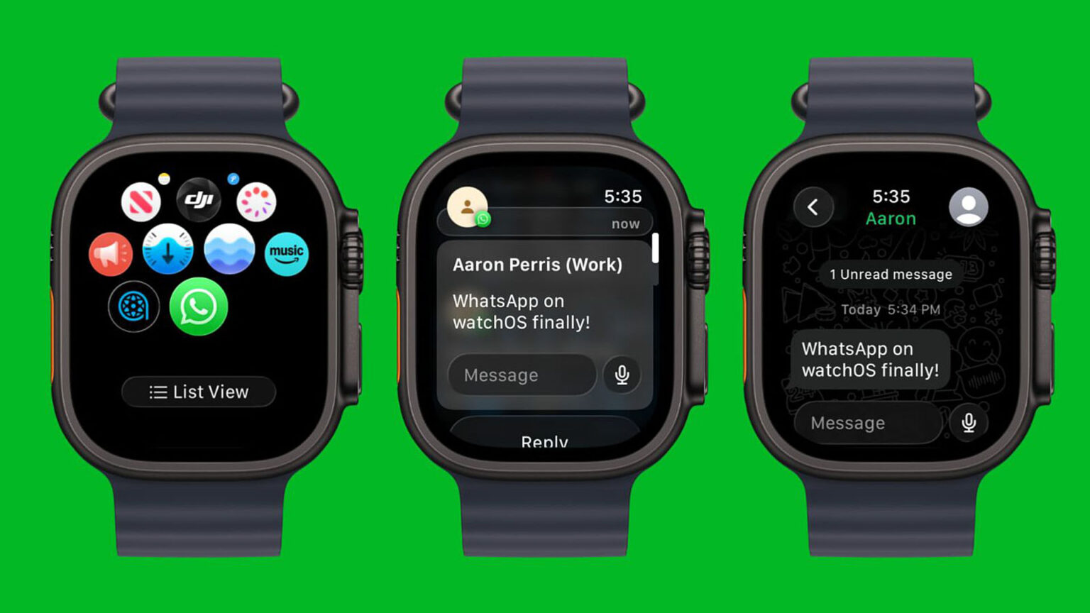 WhatsApp Apple Watch