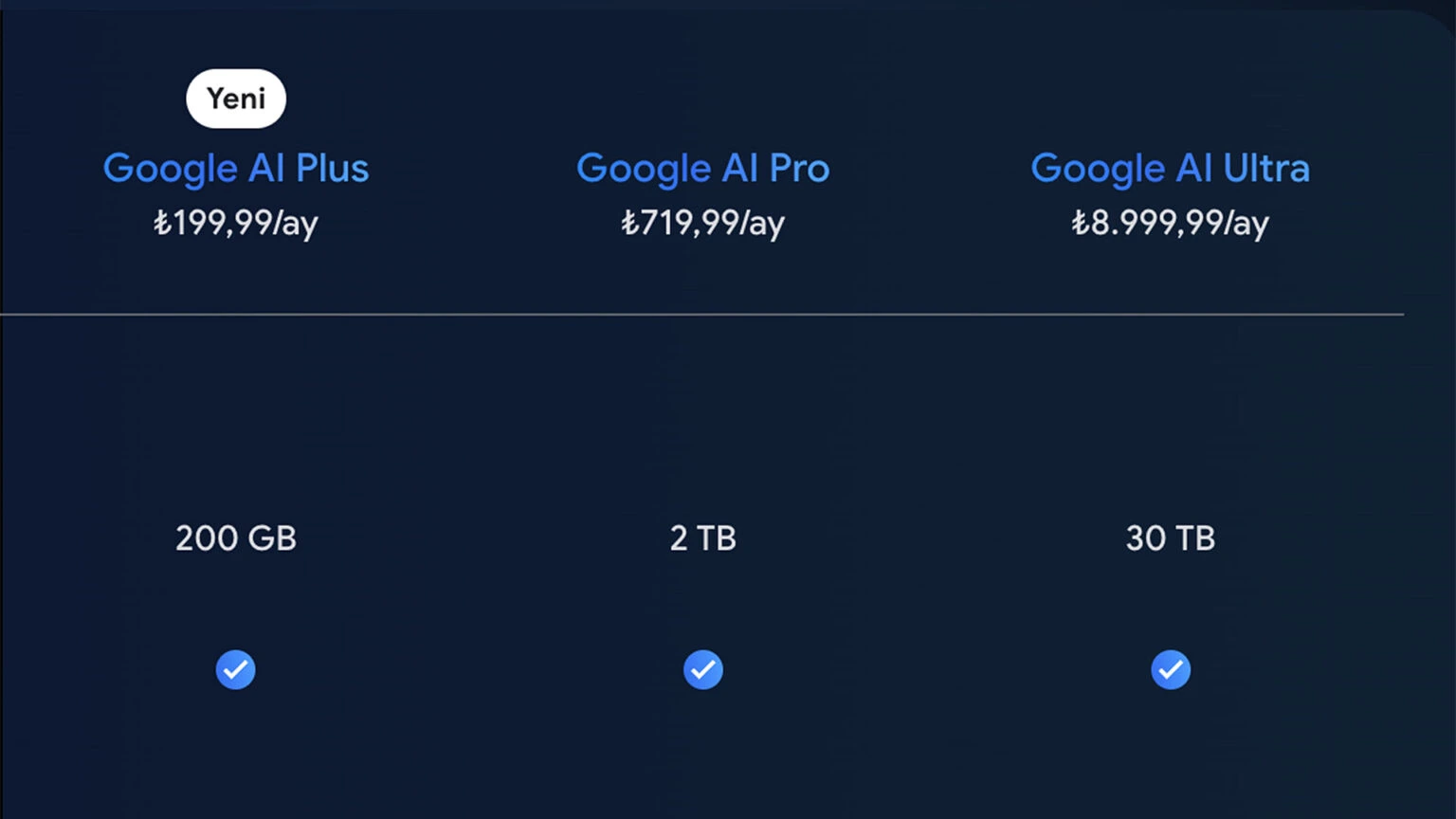 Google AI Plus Türkiye