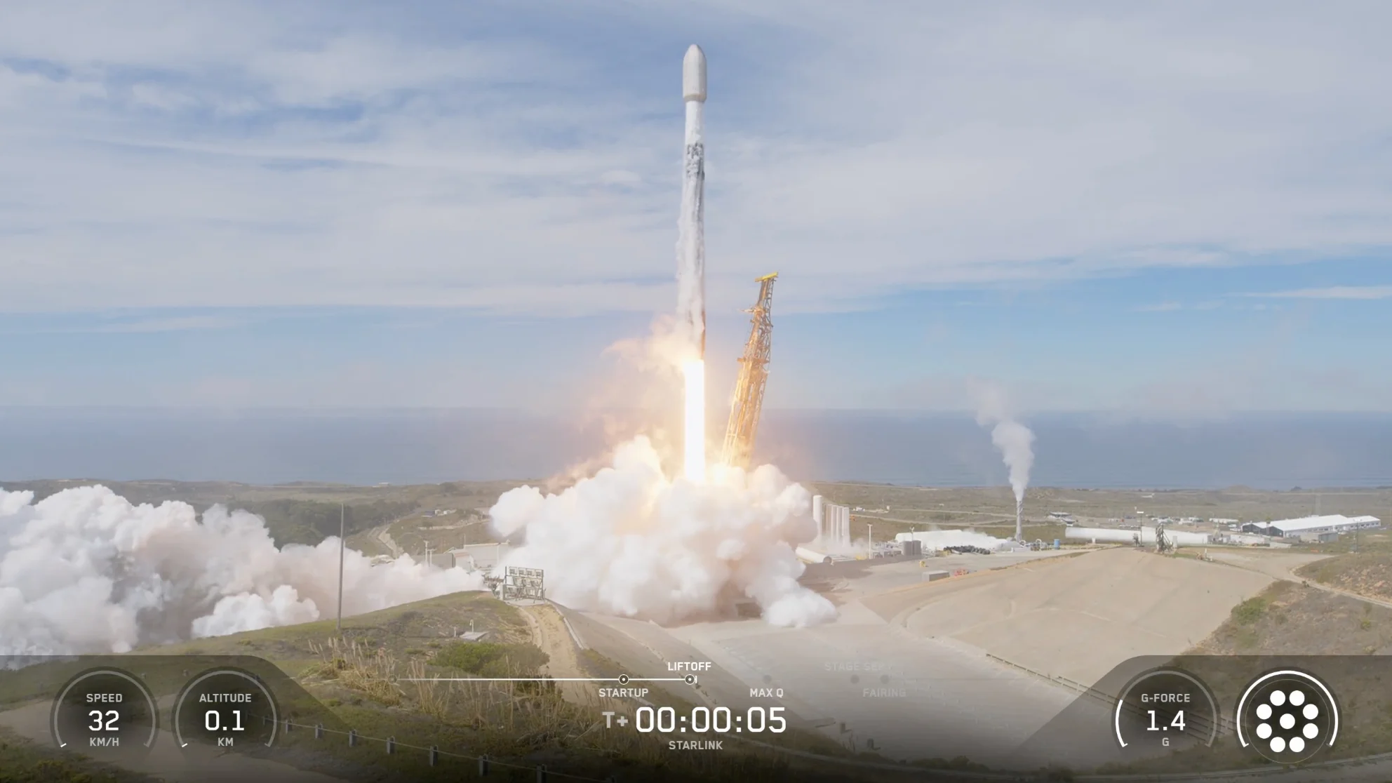 Starlink SpaceX uydu Falcon