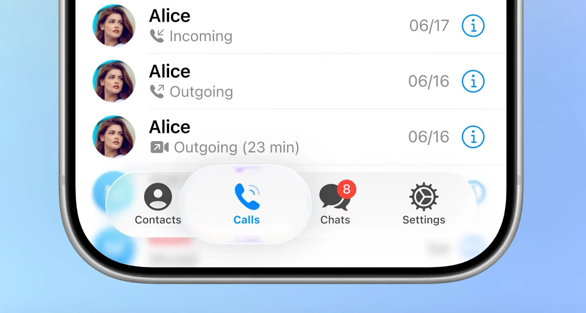 Telegram tüm iOS sürümleri için Liquid Glass tasarımına geçti
