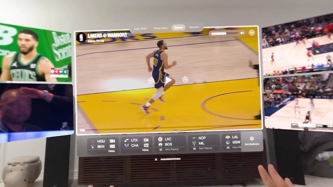 Apple Vision Pro NBA Lakers