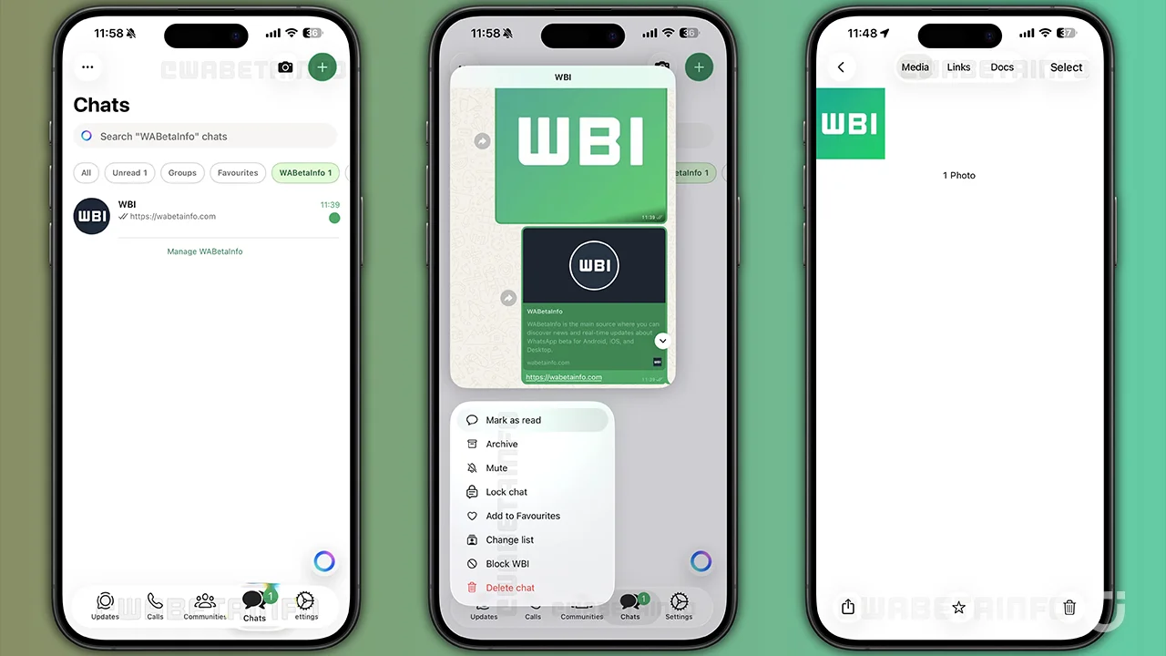 WhatsApp Liquid Glass iOS