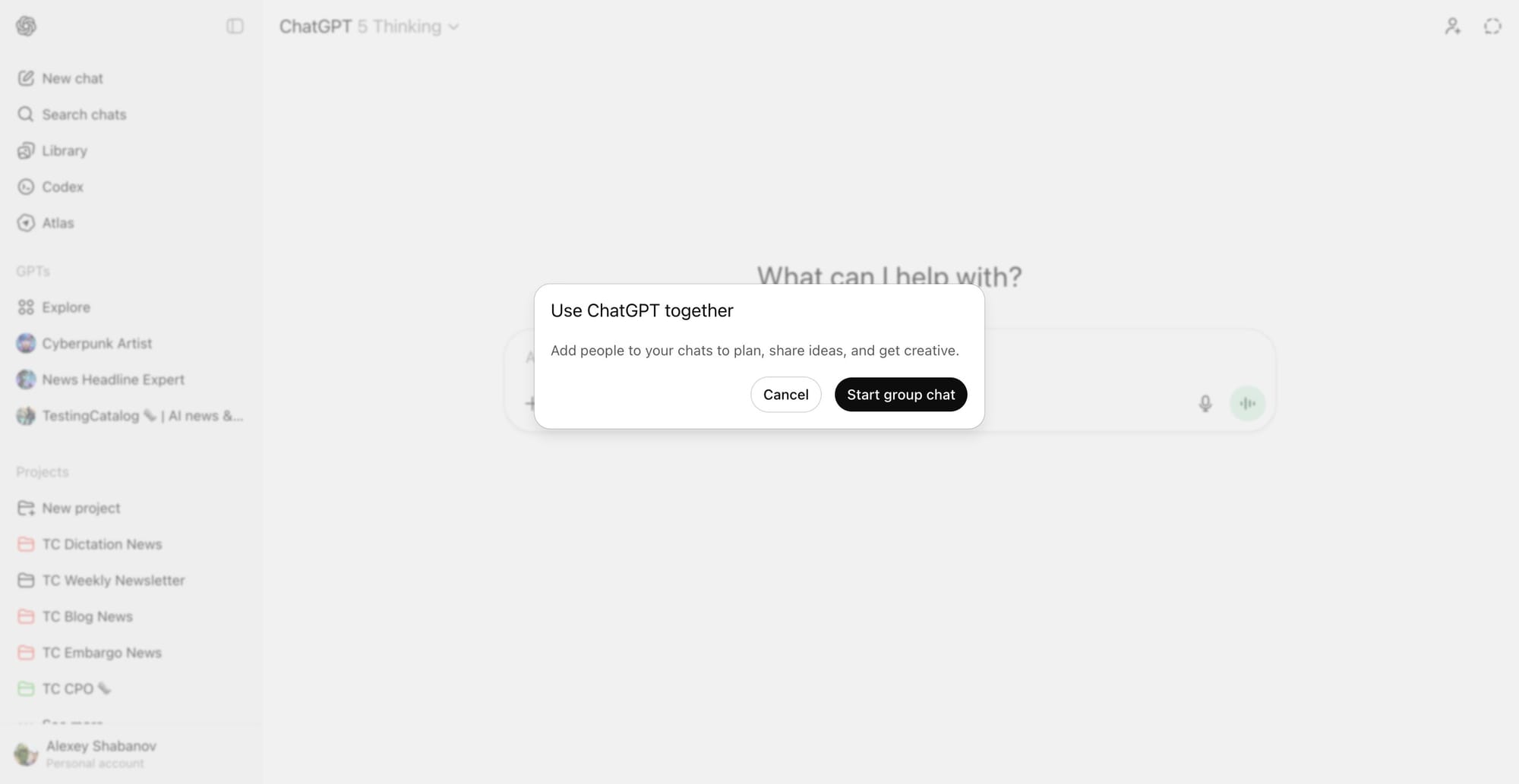 ChatGPT, OpenAI, grup sohbeti, arkadaş