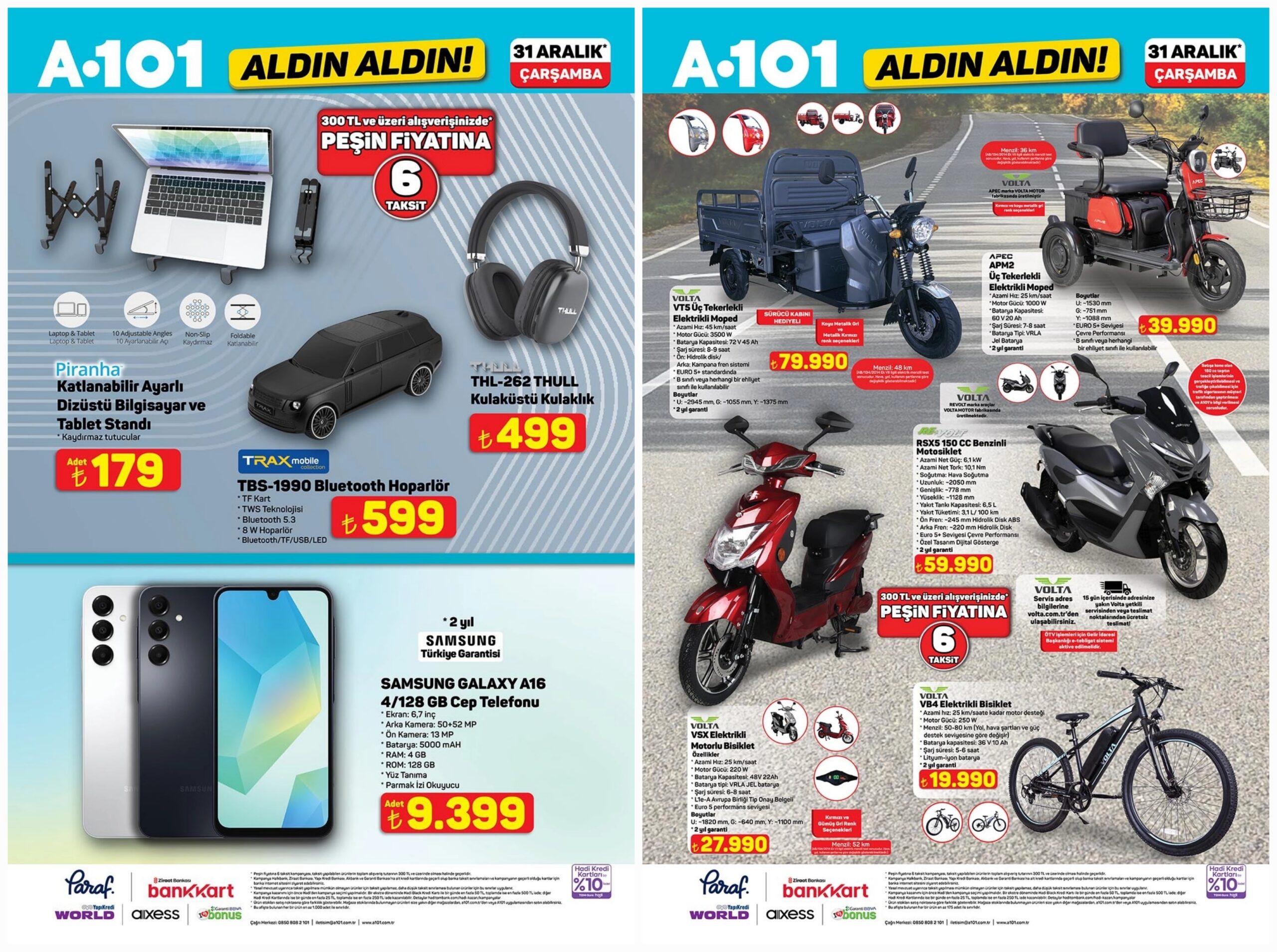 A101 31 Aralık aktüel teknoloji ürünleri