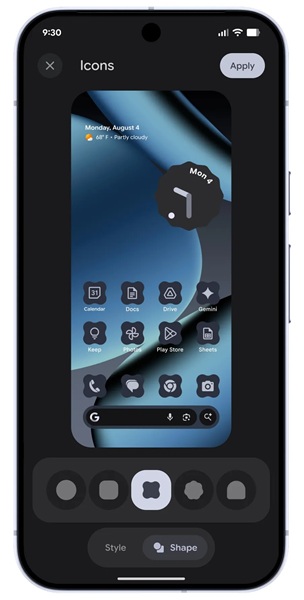 Özel simge şekilleri